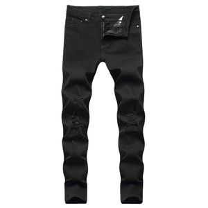 Jeans pour hommes pantalon de survêtement noir blanc noir