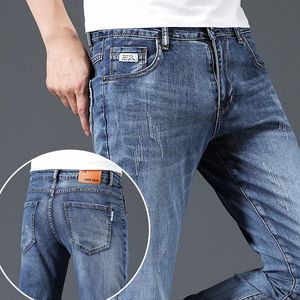 Jeans pour hommes marque skinny hommes slim fit joggers denim stretch mâle pantalon de crayon bleu gris blue hombre décontracté