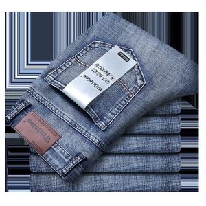 Hommes Jeans Affaires Casual Droite Stretch Mode Classique Bleu Noir Travail Denim Pantalon Homme Marque Vêtements Taille 3238 230720