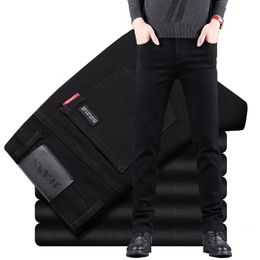 Mens Jeans Classic Business casual men Fashion black Slim Stretch Denim Trousers Male high quality Luxury pants Clothing 230810