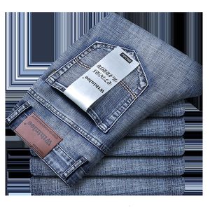 Mens jeans klassieker Jean Homme Pantalones HOMBRE MANNEN Soft Black Biker Masculino Denim Overalls Pants 230420