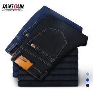 Mens jeans katoen denim broek merk klassieke kleding overalls rechte broek voor mannen zwart oversized groot formaat 35 40 42 44 230811
