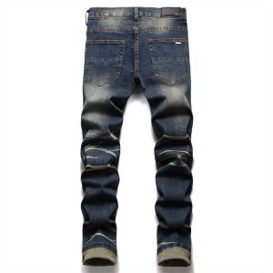 Designer de jeans pour hommes 2022 Pantalon de coton imprimé de rue d'été