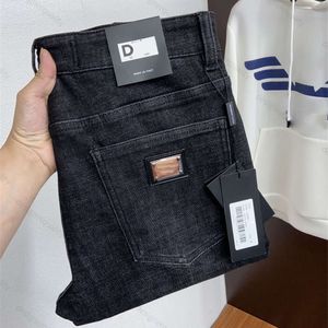 jeans pour hommes pantalons décontractés de créateur d jacquard pantalon droit mode jeans noirs lavés pantalons de survêtement pour hommes pantalons brodés en métal leggings