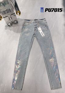 Herenjeans Designer Denim Borduurbroek Mode Gaten Broek Amerikaanse maat 28-40 Hip Hop Distressed Ritsbroek