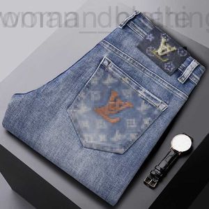 Designer en jeans pour hommes automne et hiver nouveau jeans de qualité pour hommes slim slim fit small pieds pantalons longs v5EZ au4l