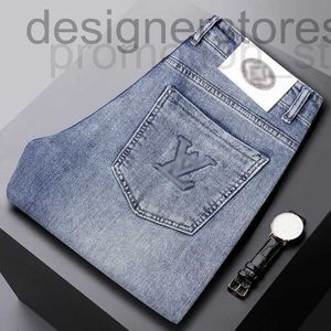 Jeans pour hommes Designer Broidered Jeans imprimé pour hommes Spring New Trend Slim Pantal