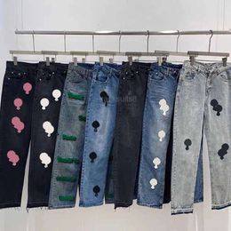 designer jeans voor heren broeken paarse jeans Chromes Jeans trends aanpassen Distressed Black Ripped Biker Slim Fit Mans stacked jeans heren baggy jeans gat