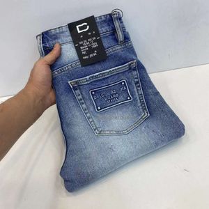 Jeans pour hommes en jean jeans 3D lettres en relief pantalon décontracté pantalon droit pantalon de haute qualité