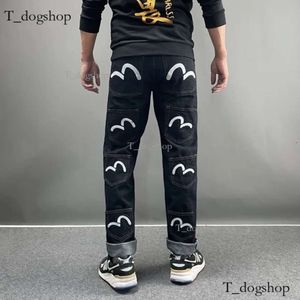 Jeans pour hommes en jean concepteur Baggy évisse de gros jeans lâches brodés hauts hauts tube droit pantalon de jambe longue bordure de rue taille 28-40 305