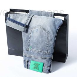 Diseñador de jeans para hombres Jeans New Jeans New Jeans Fashion Brand Fashion Light Color Slim Fit Elastic Leggings Ln5d