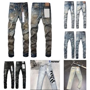 Brands de réception de jeans pour hommes marque skinny pull lavage droit vieux pantalon noir long sec que s