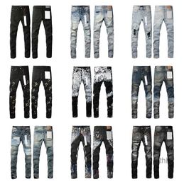 Jeans pour hommes Designer Pantalons longs empilés Ksubi Ripped High Street Patch Hole Droite Mode Streetwear Silm HC5R 9SZG