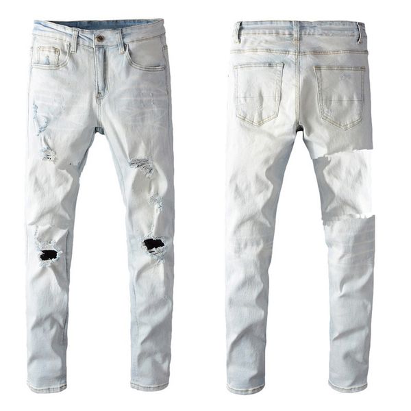 Designers de jeans pour hommes jeans violets jeans de créateurs pour hommes Jeans de qualité supérieure Jeans pour hommes Jeans MenJeans pantalons biker broderie déchiré pour la tendance Long Pencil Pants
