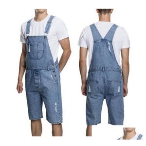 Heren Jeans Mode Denim Overalls Jumpsuit Casual Nieuwe Mannelijke Stijlvolle Designer Jumpsuits Bib Bike Broek Voor Mannen Drop Levering Kleding clo Dhsja