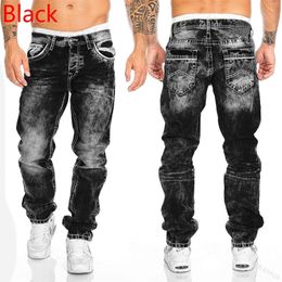 Jeans pour hommes mode pantalons longs multipoches jambe droite printemps et automne quotidien vêtements de sport décontractés rue 230607