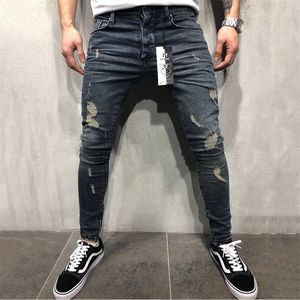 Hommes Jeans Mode Ripped Skinny Jeans Hommes Hip Hop Jean Pantalon Marque Homme Slim Denim Pantalon Streetwear cal￧a masculina D25 201111