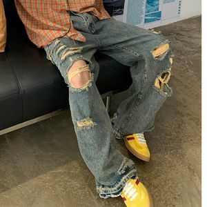 Heren jeans Holoceen Amerikaanse trendy Koreaanse versie oranje geruite overhemd met lange mouwen losse en veelzijdige luie jas streetwear 230920