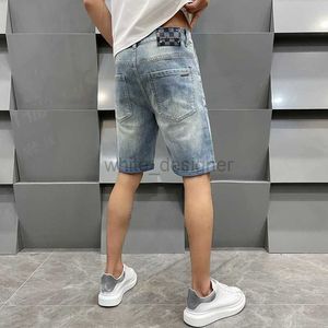 Jeans en jeans de luxe de luxe de la marque de mode européenne short denim pour hommes shorts de mode d'été polyvalente homme pantalon de demi-longueur hommes