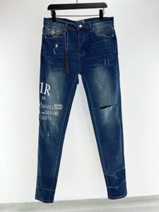 Mens Jeans Diseñador de lujo SMENS Jean Men Arts District Jean Straight Jean Rasped For Trend Brand Motorcycle Pant Mens Skinny Cowboy Pants
