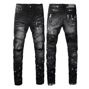 Jeans pour hommes Pantalons Designer Noir Skinny Autocollants Light Wash Ripped Motorcycle Rock Revival Joggers True Religions Men 709