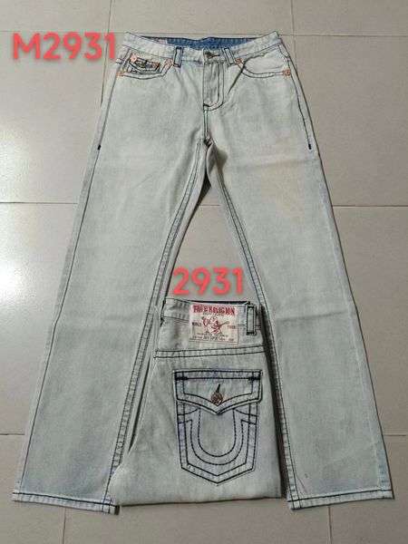 Pantalones vaqueros para hombre Pantalones de hombre Diseñador Pegatinas flacas negras Lavado ligero Arrancado Motocicleta Rock Revival Joggers True Religions Hombres 633