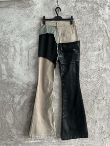 Jeans Homme Patchwork Wax Stretchy Flare