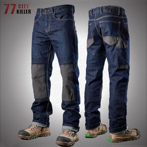 Hommes Jeans Hommes Tactique Denim Pantalon Travail Porter Doux Patch Multipoches Cargo Pantalon En Plein Air Randonnée Chasse Jogger Casual Printemps 230615