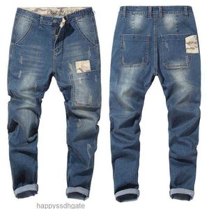 Heren Jeans Heren 2021 Camouflage Stiksels Elastische Broek Mannelijke Merk Broek Zwart Blauw Plus Size 42 44 46 48 Grote