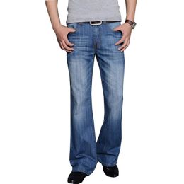 Jeans pour hommes Modis grande botte évasée jambe coupée coupe ample taille haute homme Designer classique Denim pantalon Biker 230825