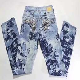 Mens jeans nieuwe mode lange rechte heren beroemde merkfietser robin ontwerper Sjeans Man gescheurd jeans voor mannen onze plus size 304242EY