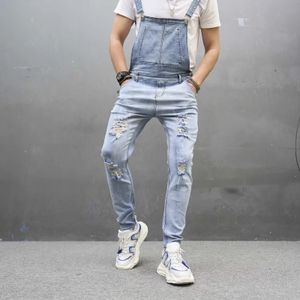 Jeans pour hommes Sallets Slim Holes STAPS DENIM PANTAL DE DENIM STREAGER STANTWEAR SUIGE de grande taille 240410