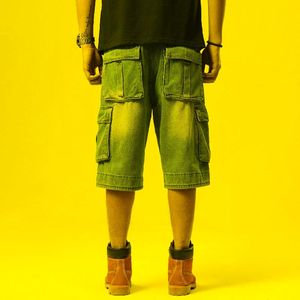 Jeans pour hommes grande taille gros gars Hip Hop Skateboard pantalon hommes Shorts hommes Denim pantalon homme lâche 30-46Mens