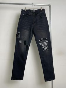 Jeans pour hommes Print Streetwear Hip Hop Pants Y2K Jeans brodés Slim Fit New Jeans Le dernier jean de la mode High Street Jeans pourpre