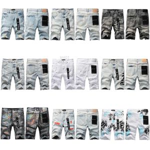 Jeans pour hommes shorts de marque violet shorts denim shorts pour hommes jeans pourpre shorts de style décontracté mixer coton tissu lavage vintage street street street hip hop holers ksubi jea