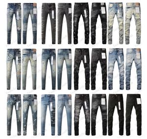 Jeans pour hommes Purple Designer Jean Black Pantal