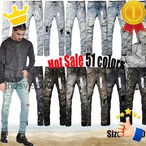 Heren jeans paarse broek denim designer broek kwaliteit recht ontwerp retro streetwear casual joggingbroek joggers broek 51 kleuren maat 29-40 NHF2