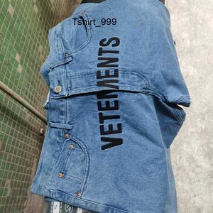 Heren Jeans Real S Hoge Kwaliteit Mannen Vrouwen VETEMENTS VTM Geborduurde Letters Casual Rechte Pijpen Broek Jeans 230729