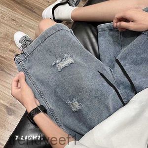 Jeans pour hommes short en jean déchiré