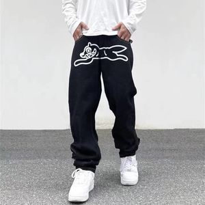 Jeans pour hommes Ropa Dog Print Streetwear Hommes Hip Hop Baggy Pantalon Y2k Vêtements Droit Lâche Goth Denim Pantalon Pantalones Vaquerosmens