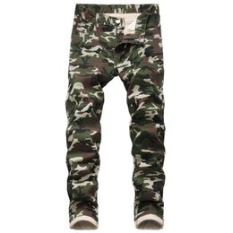 Jeans pour hommes Ropa Hombre 2021 hommes Camouflage mode coupe ajustée homme Denim pantalon Hip Hop grande taille Slim Mannen homme pantalon
