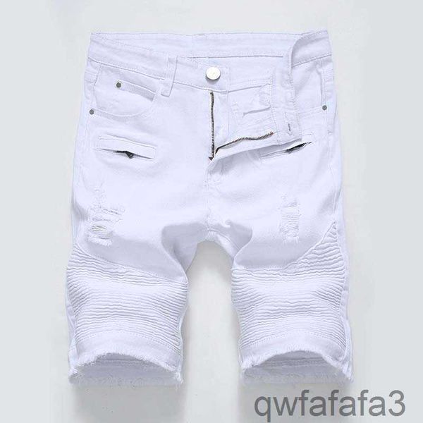 Pantalones cortos de los jeans para hombres Pantalones cortos delgados delgados delgados delgados Men Designer Summer Hight Calidad 08D4