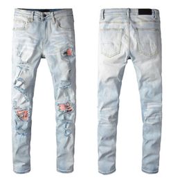 Jeans pour hommes Jeans à jambe étroite CÉLÈBRE VLD2 CASUAL MARQUE DESIGNERS DESIGN BLANC SLIM JEAN À LA MODE DIESEL PANTALON DE MOTO PANTALON 214E