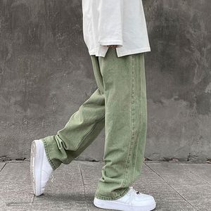 Jeans pour Hommes doux pour Hommes pantalons ample Baggy Denim coupe décontractée Simple Style japonais Hommes