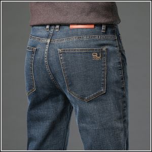 Heren Jeans Lente Herfst Kleding Jeugd Slanke Rechte Eenvoudige Mode Fit Katoen Stretch Nostalgische Denim 230606