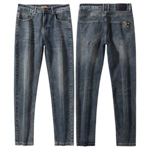 Jeans pour hommes printemps été hommes coupe ajustée européenne américaine Fdicon marque haut de gamme petit pantalon droit F8317-0