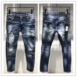 Jeans pour hommes SS23 Nouveauté Top Qualité Marque Designer Denim Cool Guy Pantalon De Broderie Trous De Mode Trou Dsquare 2 DSQUAREDs DSQ2s DSQs D2 DSQ ICON GG 232