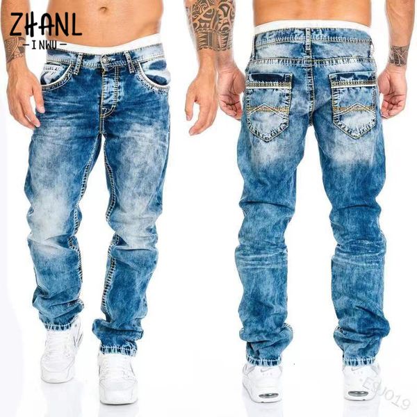 Herren Jeans Straight Man Vintage Wash Denim Hosen Frühling Sommer Freund Baggy Männer Streetwear Cacual Designer Cowboy Hose 230317