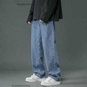Jean Baggy pour hommes, Streetwear, grande taille, mode, ample, droit, jambes larges, noir, bleu clair, vêtements décontractés, S-5XL