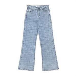 Heren Jeans Stijlvolle Verontruste Retro Gewassen Plaid Mannen Flare Baggy Broek Hip Hop Straight Casual Vrouwen Denim Broek Moda Hombre 230731